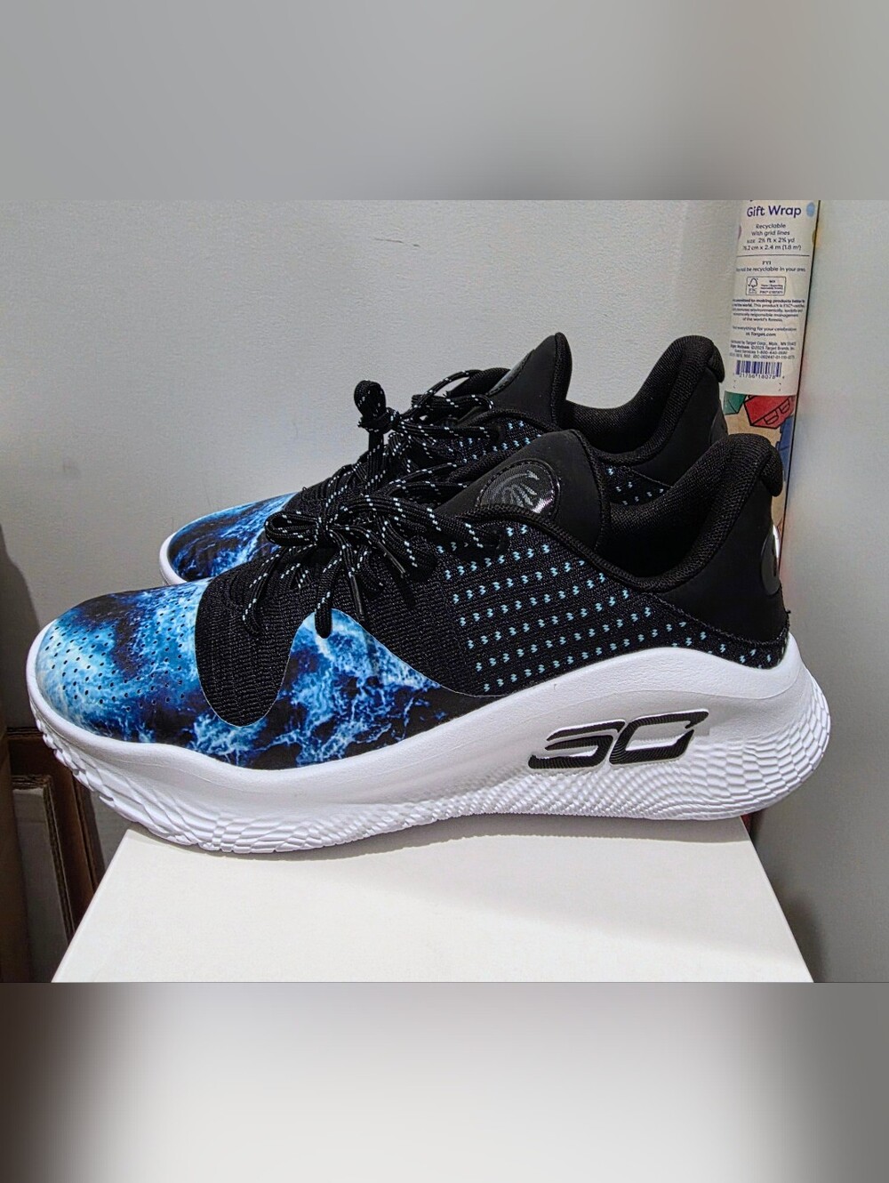 Under Armour Curry 4 Low FloTro Bruce Lee 'Dark Water' Basketball Shoes, mens si
